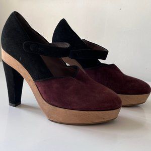 Marni Suede Platform Mary Janes - Size 38